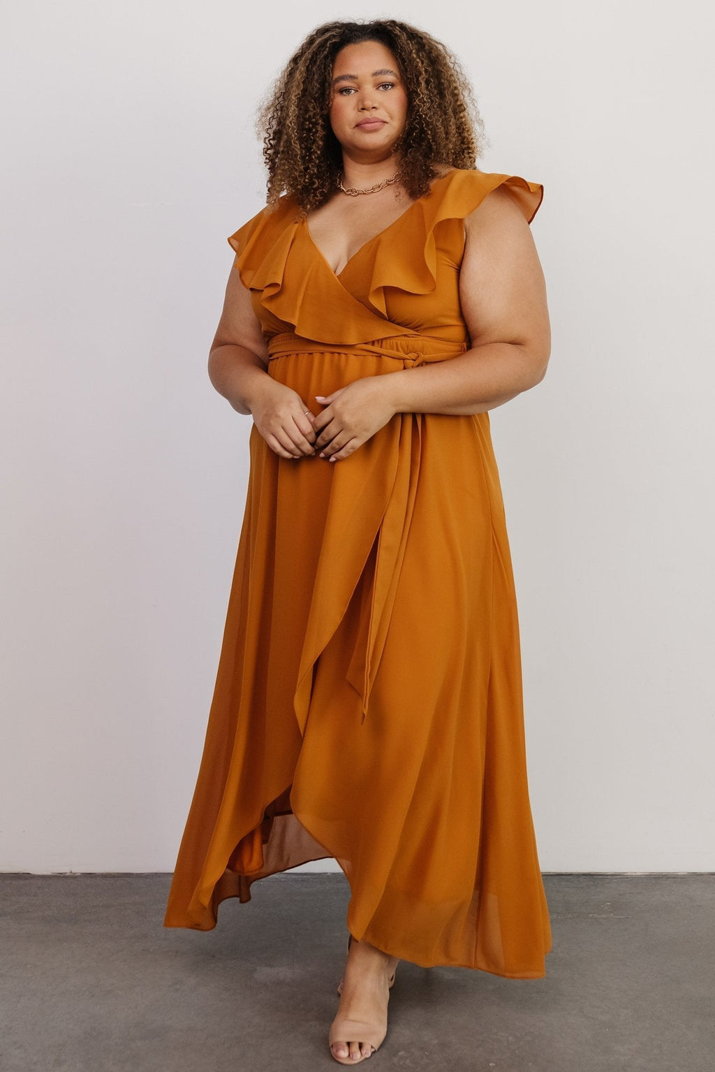Katya Ruffle Maxi Dress | Amber