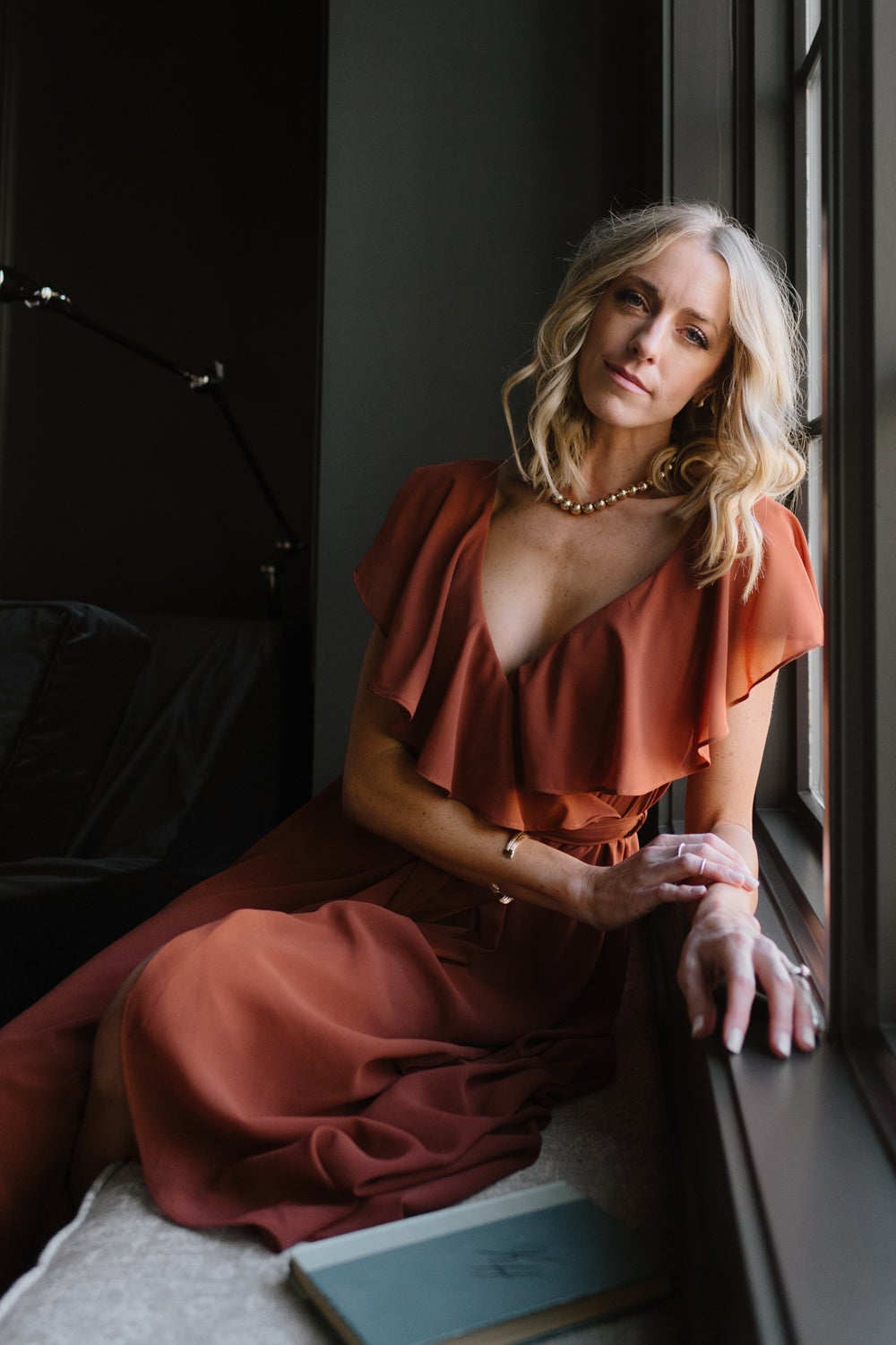 Katya Ruffle Maxi Dress | Rust